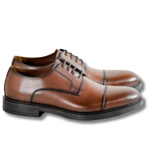 Cap Toe Derby Brown